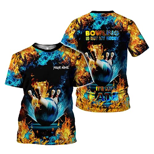 Rivelus Personalized Name Bowling Shirts for Men and Women 3D, Bowling Shirts for Team Bowling, Bowling Shirts Gift - color: Blm26