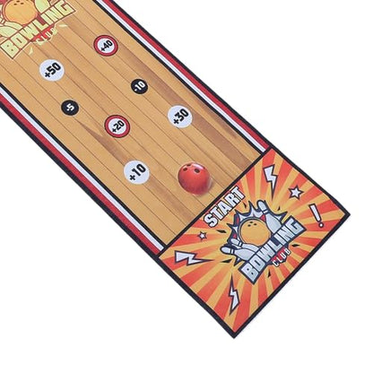 banapoy Mini Bowling Set, Easy Setup Portable Smooth Mat Tabletop Bowling Game, Indoor Set with 6 Pins 6 Balls and Mat, for Kids Toddler Boys Girls Family Party Home