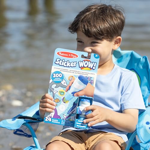 Melissa & Doug Sticker Wow!™ Shark Bundle: 24-Page Activity Pad, Sticker Stamper, 500 Stickers, Mini Pad, Arts and Crafts Fidget Toy Collectible Character - color: Shark, size: Bundle