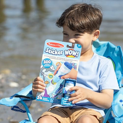 Melissa & Doug Sticker Wow!™ Shark Bundle: 24-Page Activity Pad, Sticker Stamper, 500 Stickers, Mini Pad, Arts and Crafts Fidget Toy Collectible Character - color: Shark, size: Bundle