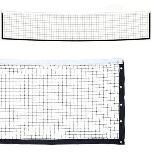 Professional Tennis Net 42ft x 3.5ft – Single Layer, 2.5mm Twisted PE, 4.5cm Mesh, UV/Waterproof, 6mm Steel Cable – Complete Kit for Court, Backyard or Driveway
