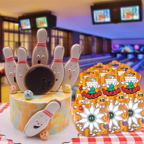 ArtCreativity Bowling Party Favors (Pack of 12) Each Set Includes 10 Miniature Pins and 1 Marble Ball, Mini Bowling Set, Mini Games for Kids and Adults, Fun Desk Toys