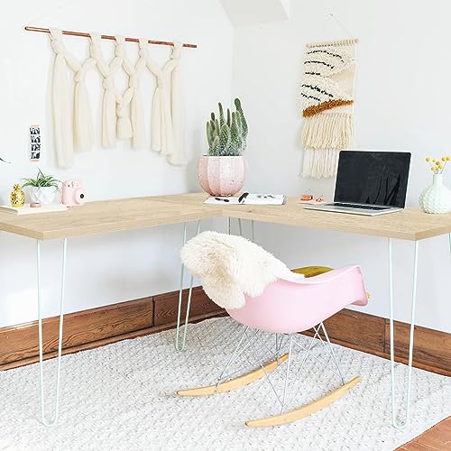 Kaboon Universal Tabletop 40"x18", Solid One-Piece Melamine Table Top, Double Desk L-Desk Floating Desk DIY, Home and Office Countertop, Oak/Grey Tone - color: Oak, size: 40x18
