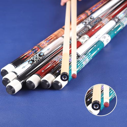 58 inch Canadian Maple Billiard Pool Cue Stick, 13mm 1/2 Maple Billiard Pool Stick, House Bar Pool Table Sticks for Men(Numerous Styles to Choose from) - color: P02