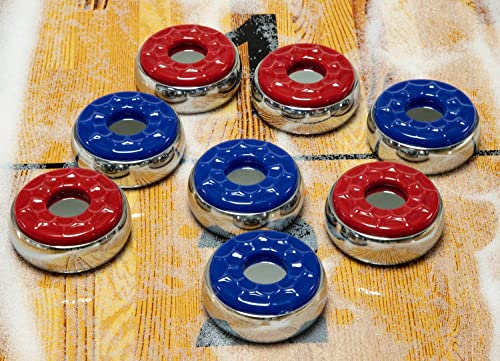 Indoor Shuffleboard Pucks - Set of 8 - Home Games Dia 2-1/8” 53mm - color: 2-1/8” (53mm)