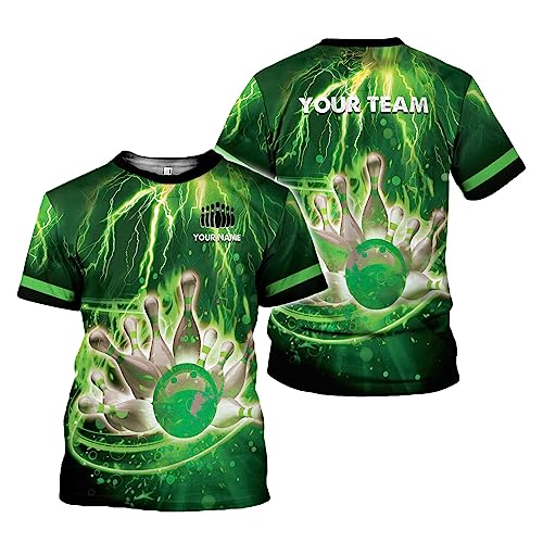 Rivelus Personalized Name Bowling Shirts for Men and Women 3D, Bowling Shirts for Team Bowling, Bowling Shirts Gift - color: Blm20