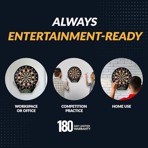 HathawayWinner's Choice 18-in Bristle Dartboard - color: Black/Multi, size: 20.5 inches (W) x 22.75 inches (H)