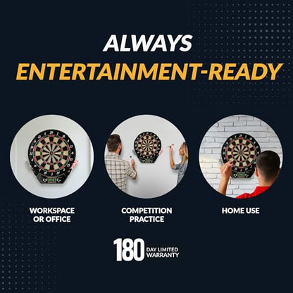 HathawayWinner's Choice 18-in Bristle Dartboard - color: Black/Multi, size: 20.5 inches (W) x 22.75 inches (H)