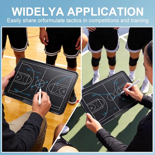 Electronic Basketball Coaching Board – 16 Inch Double-Sided Rechargeable LCD Writing Tablet & Dry-Erase Magnetic Tactical Board with Stylus Pen – Essential for Coaches Training & Game Strategy