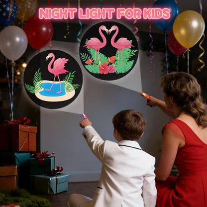 36 Pack Summer Flamingo Party Favors LED Finger Lights, Glow in The Dark Finger Flashlights for Kids Birthday Party Goodie Bag Stuffers, Tropical Themed Party Supplies - style: Flamingo