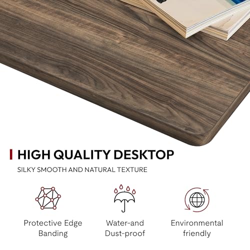 SANODESK Universal Tabletop 48"x24"x1" Thickness One-Piece Table Top Rectangular Particle Board for Standing Desk and Home Office Countertop DIY,Walnut Veneers Desk Top - color: Walnut Veneers, size: 48*24*1 Inch