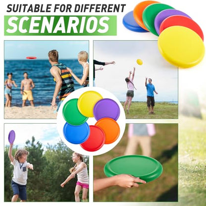 8 Inch Foam Flying Discs PE Equipment Coated Soft Flying Discs Kid Toy for Physical Education Equipment Elementary School Teaching Beach Outdoor Playing Game Sports Party Supplies, 6 Colors