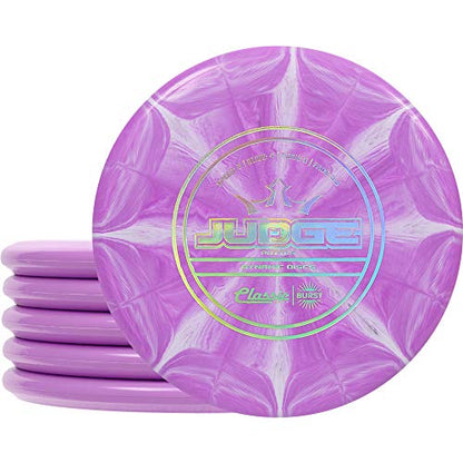 Dynamic Discs Judge Disc Golf Putter, Men and Women Frisbee Golf Putter Set, 170g+, Discs Golf Color & Stamp Will Vary, 5 Pack - style: Classic Soft Burst