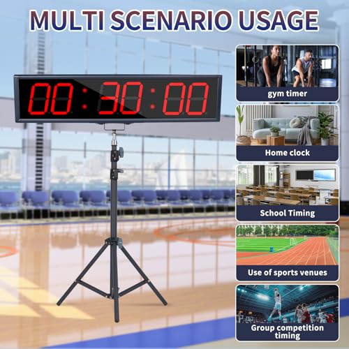 Independent Button Type 1.5-inch Fitness Room Rest Timer, Suitable for Gym Exercise/School/Home Exercise/Boxing Gym/Indoor Rock Climbing (4.2-inch Data PC Transmission Mode)