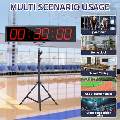 Independent Button Type 1.5-inch Fitness Room Rest Timer, Suitable for Gym Exercise/School/Home Exercise/Boxing Gym/Indoor Rock Climbing (4.2-inch Data PC Transmission Mode)
