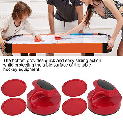 GOTOTOP Air Hockey Pucks and Pushers Hockey Game Table 94mm Slider Pusher Set with 4 Pucks Accessories Large Size Table Game Gift