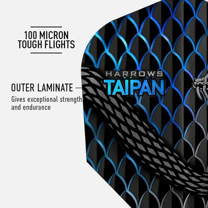 Harrows TAIPAN FLIGHTS | Set of 5 Premium Extra Strong Dart Flights (15 Flights) - color: Blue