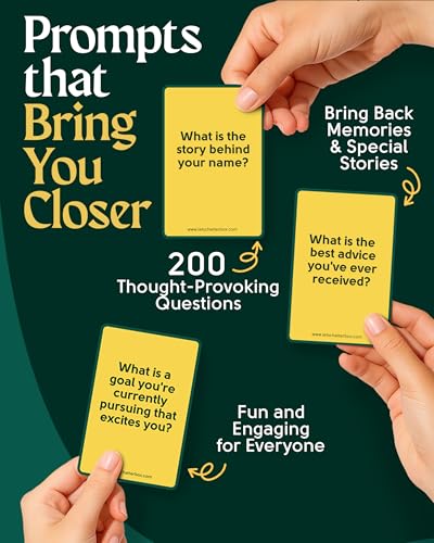 Chatterbox Conversation Cards for Families & Parents, Share Life Stories & Connect with Family & Get to Know You Game, Perfect for Game Night, Family Reunion, Dinner Table or Road Trips, 2+ Players