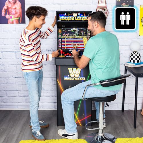Arcade Classics - WWE Ultra Series Game Machine, 5 Games, 17" Liquid Crystal Screen - Indoor Cabinet, Retro, Gaming Console, Basement Decoration, Man Cave - style: WWE Ultra Series