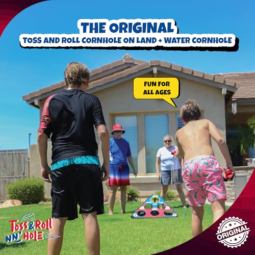 TOSS & ROLL NN' Hole - Portable Cornhole Game for Water or Land | for All Ages