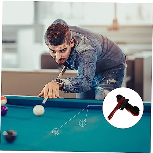 Abaodam Portable Pool Table Cleaning Brushes Set Ergonomic Billiard Table Rail Brush Reusable Easy to Clean Compact Design for Convenient Use