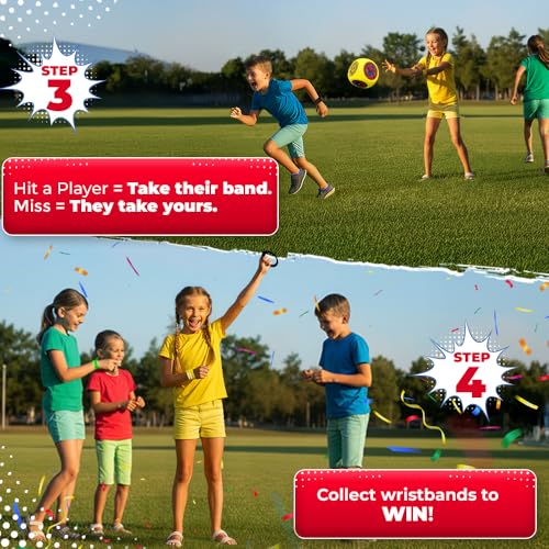 SWOOC Games® - Whomp Ball - Ultimate Backyard Dodgeball - Soft Foam Dice - Yard Games, PE Equipment & Team Building - Outdoor Playground Equipment Dodge Balls - Physical Education for Kids & Adults