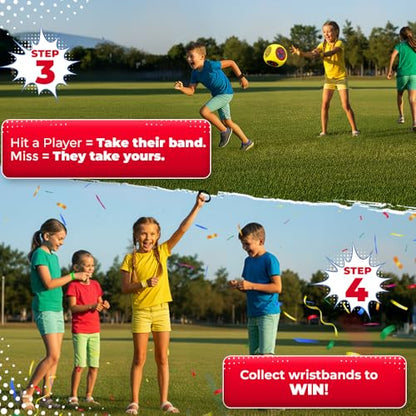 SWOOC Games® - Whomp Ball - Ultimate Backyard Dodgeball - Soft Foam Dice - Yard Games, PE Equipment & Team Building - Outdoor Playground Equipment Dodge Balls - Physical Education for Kids & Adults