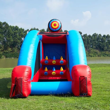 JumpOrange Knock IT Off Archery Target Game Inflatable (with Blower), Kids and Adults, Commercial Grade, Rental Game, Knock Down Targets, Toss Throwing Game, Outdoor Indoor, 15oz PVC Vinyl, <90 LBS - color: Archery