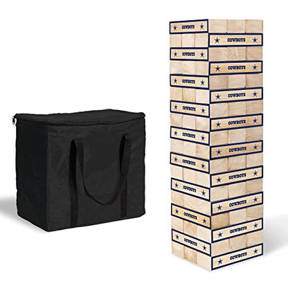 Wild Sports NFL Giant Stacking Wooden Blocks – Tumbling Tower Classic Family Game Stacks – Great Gift for Any Football Fan! - color: Dallas Cowboys