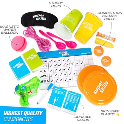 Super Skills Outdoor - Summer Yard Game – Outside Activity for Kids 8-12, Teens and Adults - Fun Water Backyard Party for the Whole Family