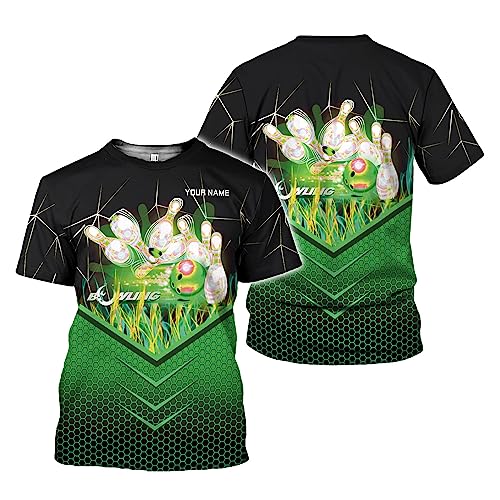Rivelus Personalized Name Bowling Shirts for Men and Women 3D, Bowling Shirts for Team Bowling, Bowling Shirts Gift - color: Blm24
