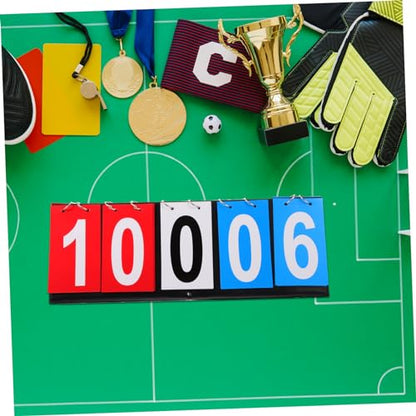Toddmomy Scoreboard Flip Scorekeeper Basketball Soccer Badminton Portable Tabletop Scoreboard