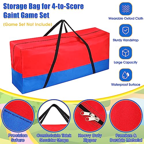 Sadnyy Giant 4 In a Row Game Carry and Storage Bag with Handle and Durable Zipper 47x12x20 Inch Large Carrying Bag for Jumbo 4 in a Row for Kids Outdoor Party Yard Lawn Games, Game Set Not Included