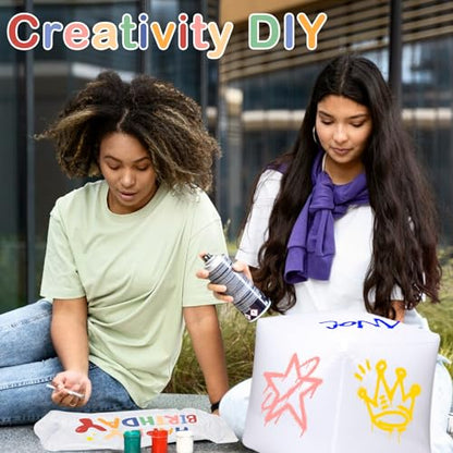 4 Pieces Jumbo Inflatable Dice 12.6 Inch Giant Large Inflatable Dice DIY Painting Crafts for Indoor Outdoor Lawn Game Pool Casino Themed Game Bunco Night Birthday Party Board Game (Blank White) - color: Diy Pattern