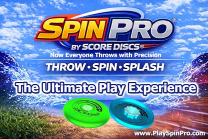 Beach & Pool Sports Disc. Throw with Precision! Spin Tricks! Soft and Durable, Waterproof, Floats, Play Anywhere! Spin & Splash Grip - Spin Zones - That's a Disc! Upgrade Your Fun! - color: Green