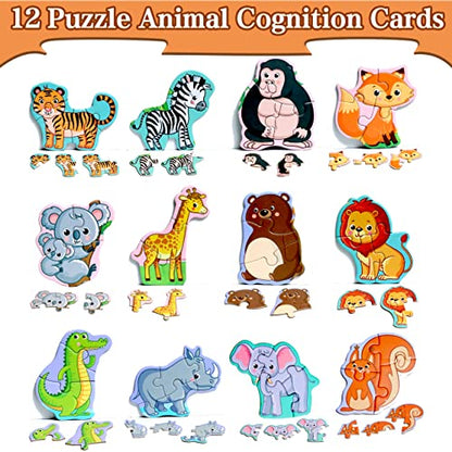 Magnetic Puzzles for Kids 3-5, Travel Toddler Animal Take-Along Toy | Magnetic Activity Toy for Boys & Girls, Preschoolers and Kids 3+, Learning Magnet Gift for Road Trip - style: Animal