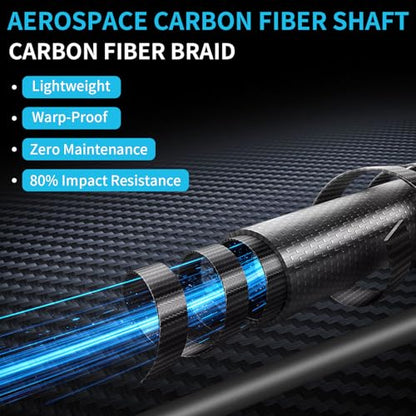 AKLOT Carbon Fiber Pool Cue Stick 58", Billiard Cue Sticks 19-19.5oz, Low Deflection Billiard Stick with 12.5mm Tip, Professional Carbon Fiber Pool Sticks for Adults - color: Green