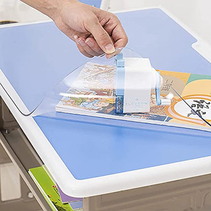 Clear PVC Table Cover Protector - Waterproof, Oilproof, Easy to Clean, Wipeable Tablecloth for Kitchen, Dining, Coffee Table - 1mm Thick, 110x290cm