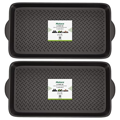 Matace 2 Pack Rubber Small Boot Tray for Entryway,Boot Mat,Shoe Tray,Shoe Mat for Indoor and Outdoor Use, 27.95"x 15.74" (Pack of 2) - size: 29.5"L x 15.7"W x 1.2"Th (Pack of 2)