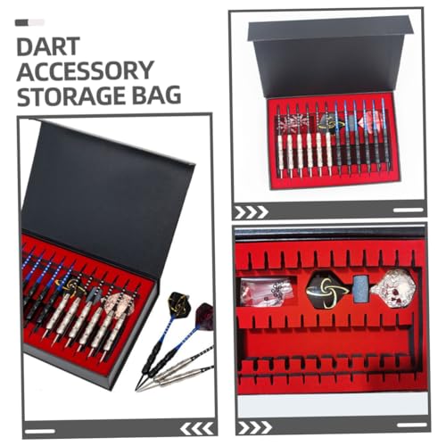 YARNOW Portable Dart Storage Case Hard Protective Holder for Accessories Compartment Design for Safe Storage Material Convenient and Easy to Use for Gamers