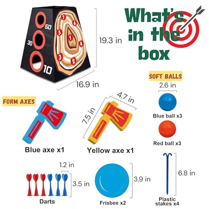 4-in-1 Kids Toss Game Set, Indoor & Outdoor Play for Ages 5+, Backyard Toy