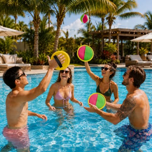 KatchOn, Toss and Catch Ball Game | Outdoor Toys for Kids Yard Games Beach Toys Outside Games, Summer Party Favors for Kids, Velcro Ball and Catch Game, Pinata Stuffers, Goodie Bags Stuffers