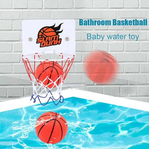 Mini Basketball Hoop Kit Plastic Basketball Backboard with Suction Cup for Indoor Sports Wall Mount Basketball Hoop Set with 2 Balls Funny Home Basket Sports Excersise