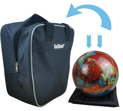 BALIKEN Bowling Single Tote Bag, Durable, Compact and Stylish Durability Easy to Carry Holds One bowling ball - color: Black