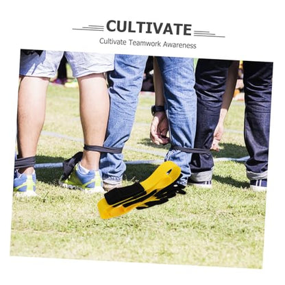 Yardwe 2pcs Relay Race Giant Footsteps Bandage Legged Game for Boys and Girls Adults Team Building Exercise Equipment for Field Day and Holiday Celebrations