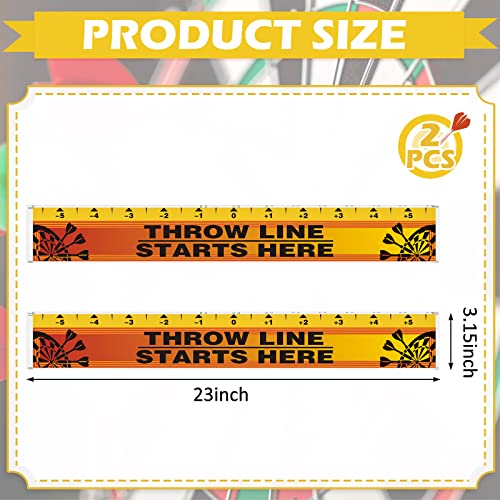 Lewtemi Dart Board Throw Line Floor Sticker PVC Toe Line Marker for Dart Players Game Accessories, 23 x 3.15 Inch