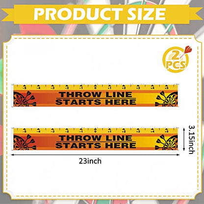 Lewtemi Dart Board Throw Line Floor Sticker PVC Toe Line Marker for Dart Players Game Accessories, 23 x 3.15 Inch
