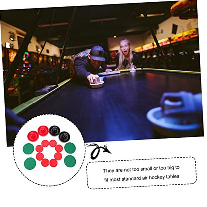 Mikikit 1Set Air Hockey Replacement Accessories Durable Pucks for Standard Game Tables Lightweight Sturdy Suitable for Family Fun