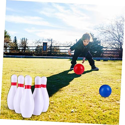 Abaodam 1Set Bowling for Indoor PU Bowling Game with Pins Balls Fun Exercise for Boys Enhances Coordination Observation Skills