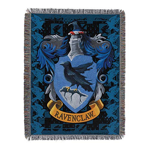Northwest Harry Potter Woven Tapestry Throw Blanket, Designer Home Décor, Modern, Unique Gift, 48" x 60", Ravenclaw Crest - color: Ravenclaw Crest, size: 48" x 60"